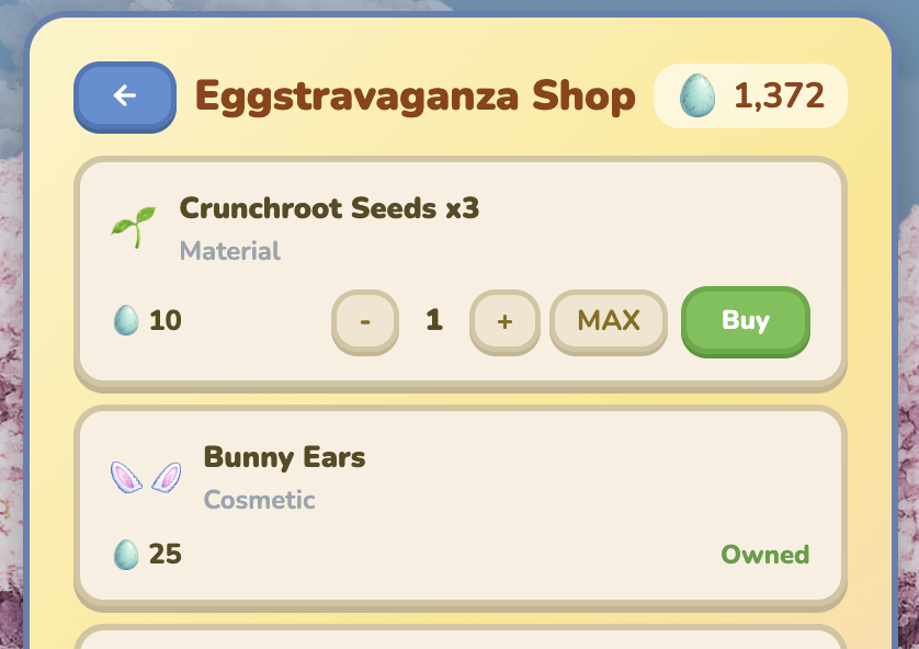 Event Shop (continued)